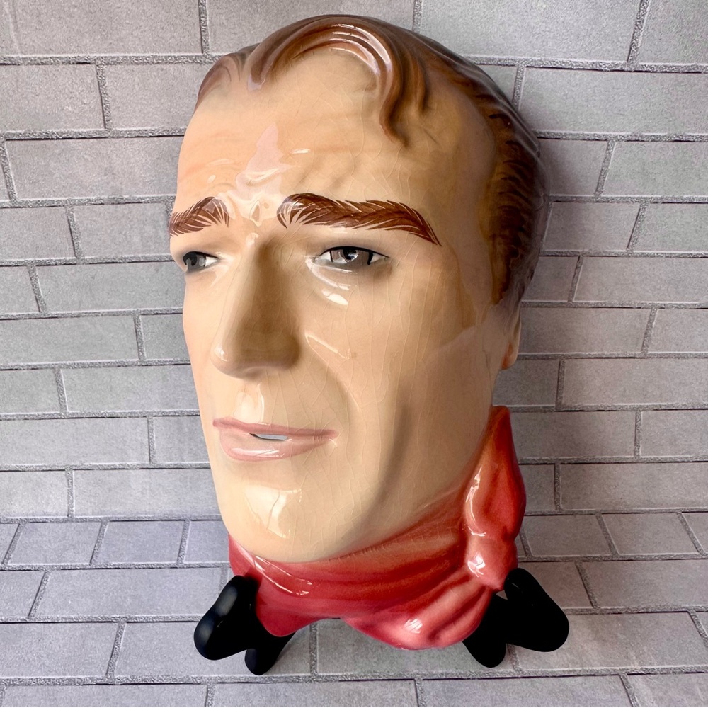John Wayne ceramic head bust wall hanging